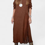 Women's Chic Layered Outfit in Brown