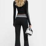 Retro Black Knit Set with Flared Pants, photo 4