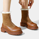 Women's Cleated Sole Boots with Faux Fur Trim, photo 5
