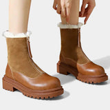 Women's Cleated Sole Boots with Faux Fur Trim, photo 5