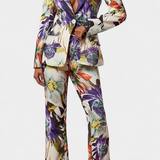 Women's Tailored Floral Print Set in Mixed color