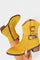 Western Suede Trail Boots with Buckles in Yellow