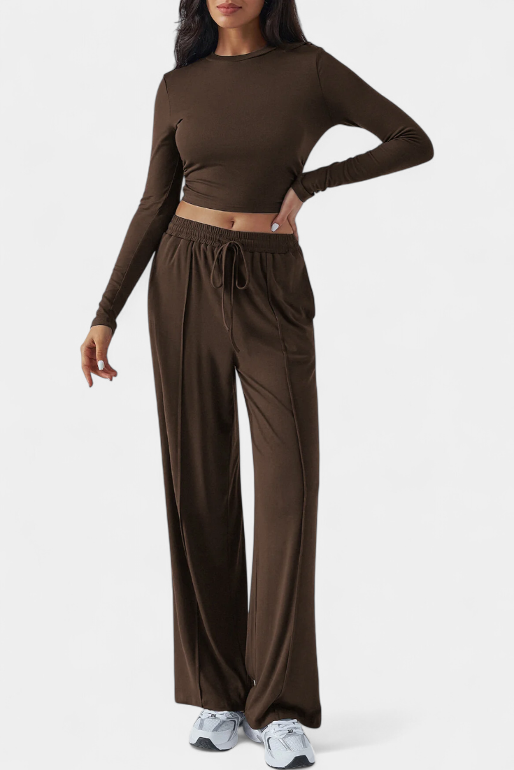 Elastic-Fit Viscose Yoga Set with Round Neck, photo 11
