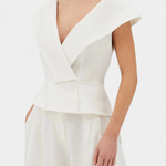 Ensemble Structured Top with Wrap Neck and Palazzo Pants, photo 2