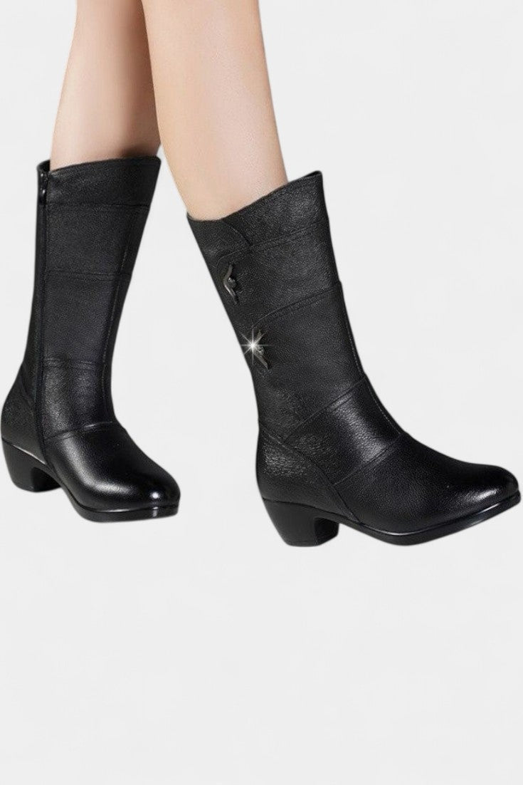 Ankle Boots Featuring Side Zipper and Cushioned Sole, photo 2