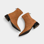 Women's Stylish and Cozy Heeled Boots in Yellow