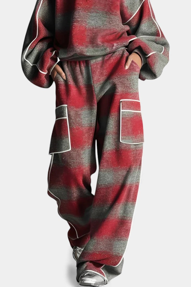 Women's Urban Checkered Color-Block Ensemble, photo 3