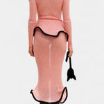 Asymmetric Knit Set with Shimmer Midi Skirt, photo 5