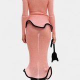 Asymmetric Knit Set with Shimmer Midi Skirt, photo 5