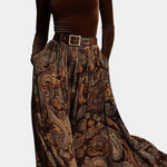 Vintage Stretch Velvet Ensemble with Paisley Maxi Skirt, photo 4