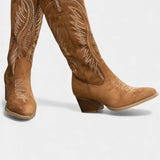 Suede Eusty Cowboy Boots with Block Heel, photo 2