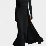 Women's Armelle Long Wrap Dress in Black