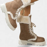 Women's Lace-Up Mid-Calf Faux Fur Boots, photo 3