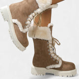 Women's Lace-Up Mid-Calf Faux Fur Boots, photo 3