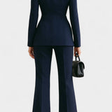 High-Collar Two-Piece Wide-Leg Set, photo 4