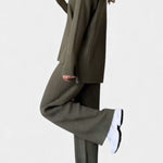 Stylish Casual Knit Set with Side Slit, photo 4