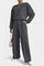 Women's Sweatshirt & High-Waisted Pants in Dark Gray