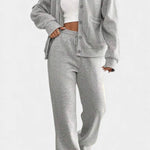 Relaxed Cardigan Jacket & Wide-Leg Pants Set, photo 3