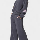 Relaxed Hoodie Ensemble with Flowing Pants in Gray
