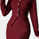 Round Neck Blouse with Midi Mermaid Skirt, photo 2