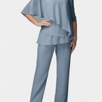 Sleeveless Top with High-Waisted Fluid Leg Pants Set, photo 2