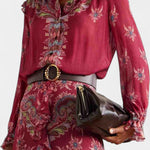 Bohemian Print Ruffled Chiffon Set by Amancia, photo 2