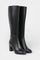 Chic Zip Boots with Comfortable Block Heel in Black