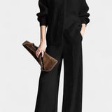 Women's Cardigan and Cozy Pants Set in Black