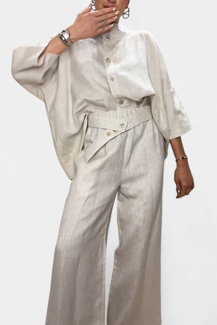 High-Neck Set with Asymmetric Pants, photo 5