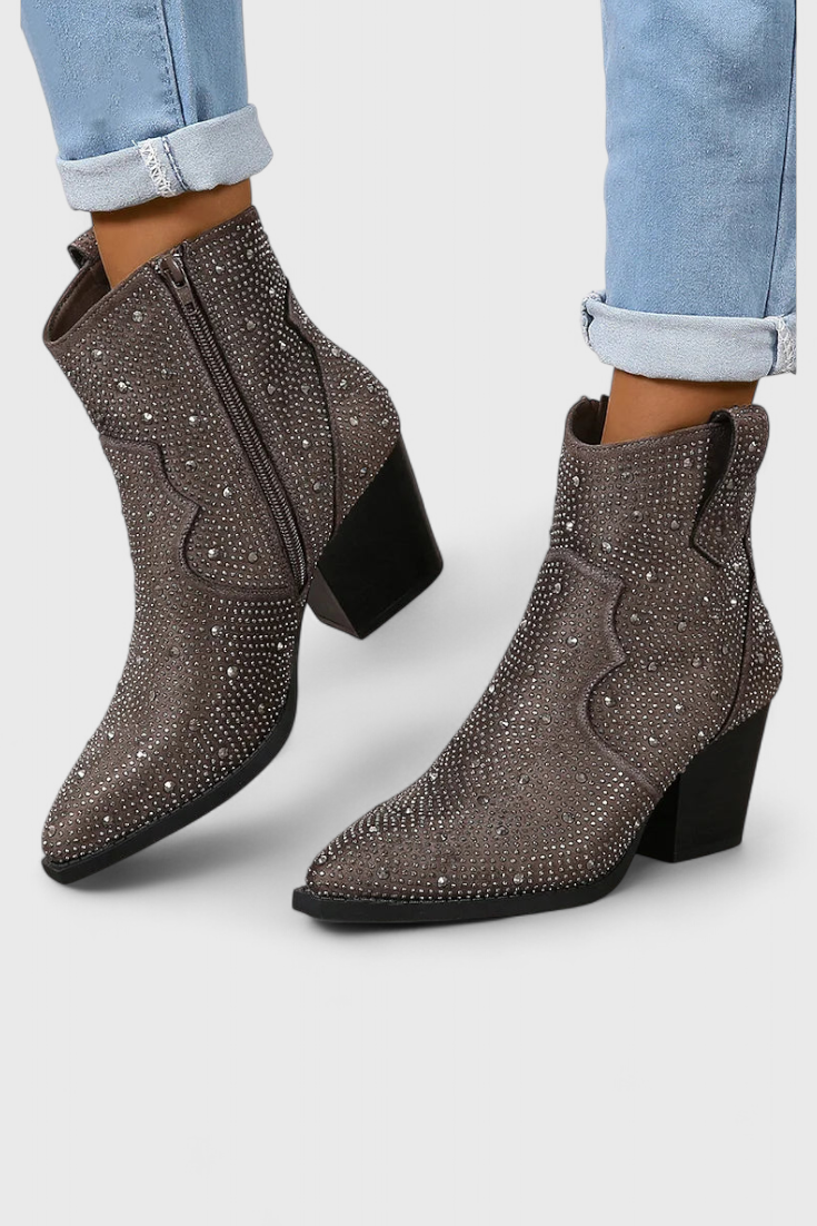 Zippered Patchwork Boots with Durable Sole, photo 11