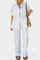 Relaxed Fit Two-Piece Linen and Cotton Set in White