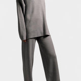 Women's Two-Piece Soft and Elegant Knit Set in Gray