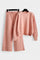 Women's Relaxed Fit Two-Piece Knit Lounge Set in Pink