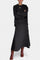High Neck Sweater and Ribbed Maxi Skirt Set in Black