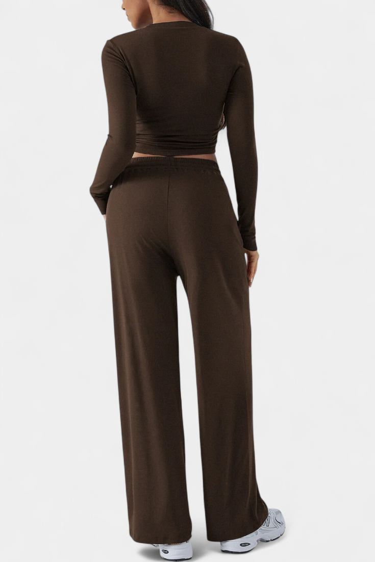 Elastic-Fit Viscose Yoga Set with Round Neck, photo 10