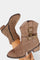 Western Suede Trail Boots with Buckles in Brown