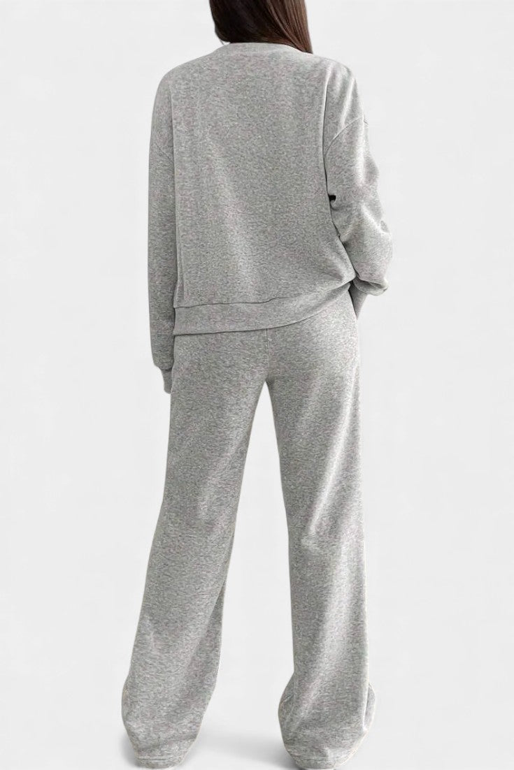 Relaxed Cardigan Jacket & Wide-Leg Pants Set, photo 5