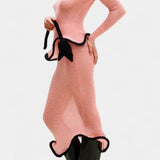 Asymmetric Knit Set with Shimmer Midi Skirt, photo 4