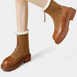 Women's Cleated Sole Boots with Faux Fur Trim, photo 6