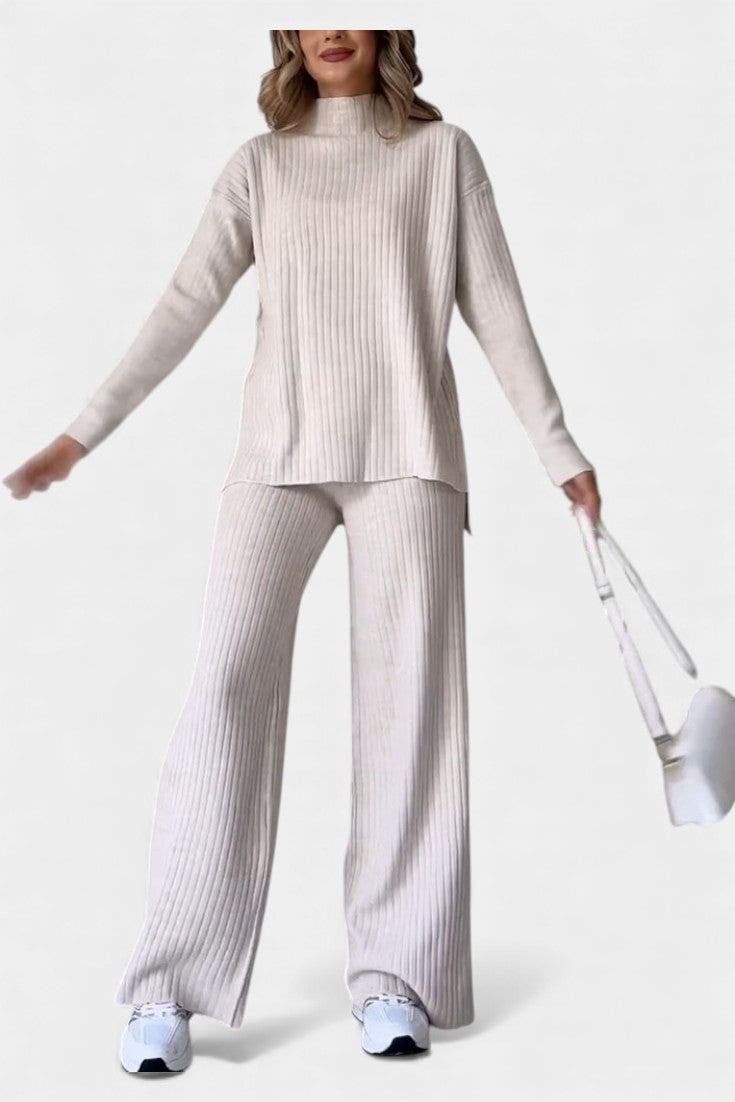Stylish Casual Knit Set with Side Slit, photo 9