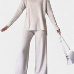Stylish Casual Knit Set with Side Slit, photo 9