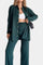 Women's Striped Jacquard Knit Two-Piece Set in Green