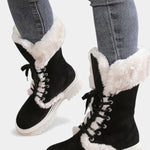 Women's Lace-Up Mid-Calf Faux Fur Boots, photo 6