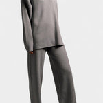 Soft & Stylish Knit Two-Piece Ensemble in Gray