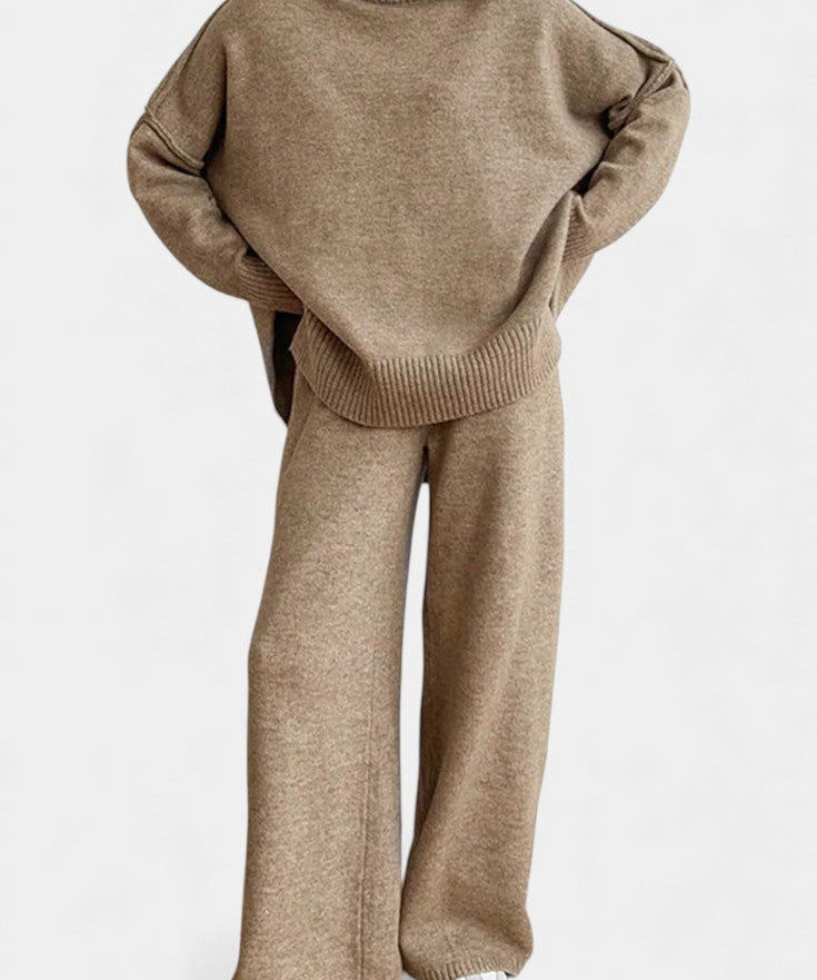 Turtleneck Knit Set with Wide-Leg Pants, photo 2