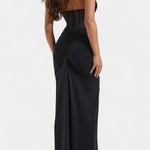 Mesh Corset Halter with Gathered Maxi Skirt Ensemble, photo 3