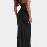 Mesh Corset Halter with Gathered Maxi Skirt Ensemble, photo 3