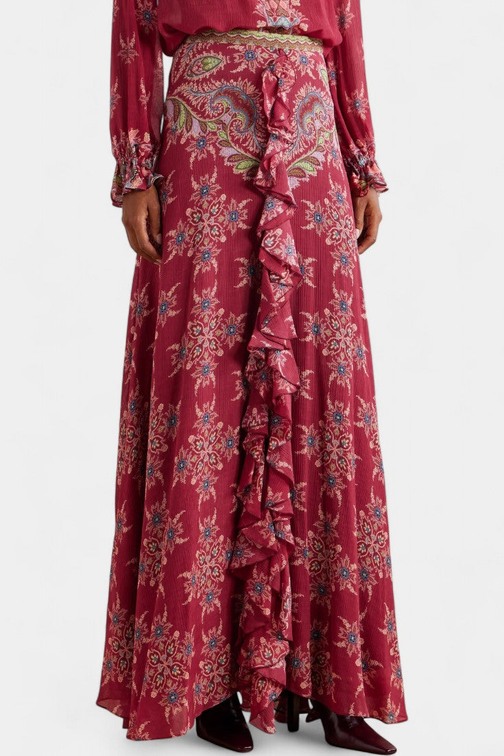 Bohemian Print Ruffled Chiffon Set by Amancia, photo 3