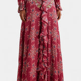 Bohemian Print Ruffled Chiffon Set by Amancia, photo 3