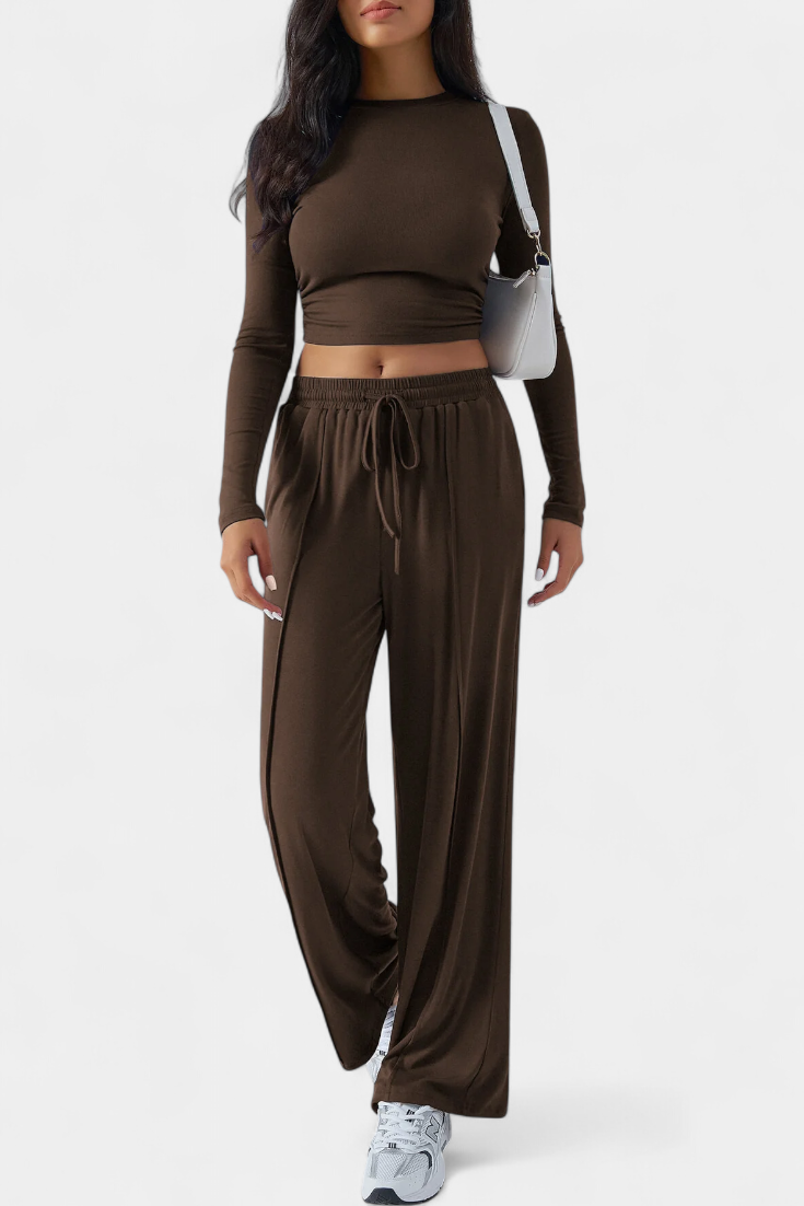 Elastic-Fit Viscose Yoga Set with Round Neck, photo 9